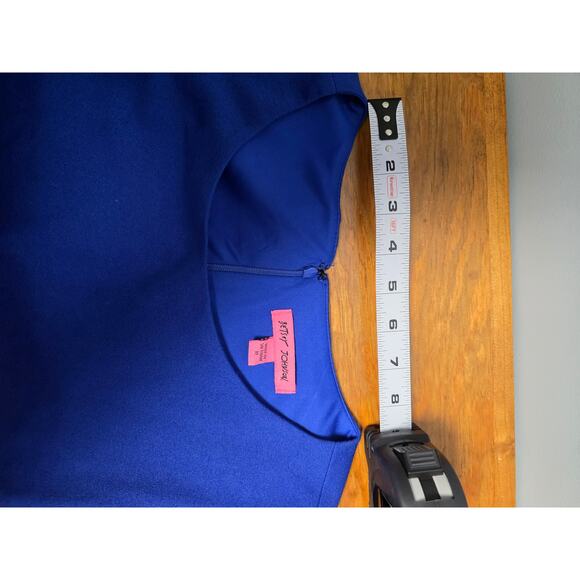 NWT Betsey Johnson Blue Scuba Crepe Mini Dress Sz 10 Cocktail Party Dress Dance - Picture 9 of 9